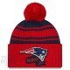 Bonnet New England Patriots NFL Sideline New Era Rouge et Bleu