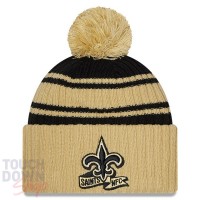 Bonnet New Orleans Saints NFL Sideline New Era Jaune et Noir