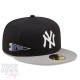 Casquette NY New York Yankees MLB Team City Patch 59Fifty Fitted New Era Noire et Grise