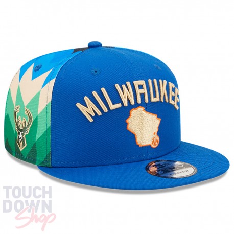 Casquette Milwaukee Bucks NBA City Edition 9Fifty New Era Bleue