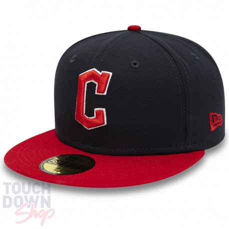 Casquette Cleveland Indians MLB On Field 59Fifty Fitted New Era Bleue et Rouge