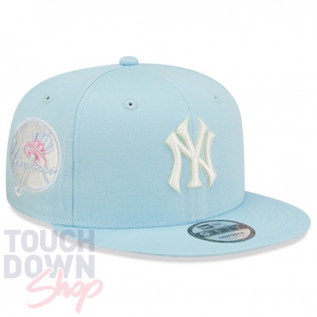 Casquette NY New York Yankees MLB Pastel Patch 9Fifty New Era Bleue