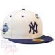 Casquette NY World Series MLB édition spéciale Pin's 59Fifty Fitted New Era Beige et Navy