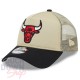Casquette Chicago Bulls NBA Trucker All Day 9Forty New Era Black et Camel