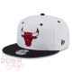 Casquette Chicago Bulls NBA White Crown Patch 9Fifty New Era Blanche et Noire