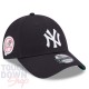 Casquette NY New York Yankees MLB Side Patch 9Forty New Era Bleue Marine