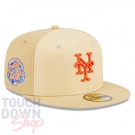 Casquette New York Mets MLB Raffia 59Fifty Fitted New Era Crème