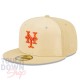 Casquette New York Mets MLB Raffia 59Fifty Fitted New Era Crème
