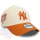 Casquette NY World Series MLB Side patch World Series 9Forty New Era Two Tone Beige Caramel