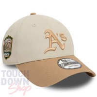 Casquette Oakland Athletics MLB Side patch 50th Anniversary 9Forty New Era Two Tone beige et écru