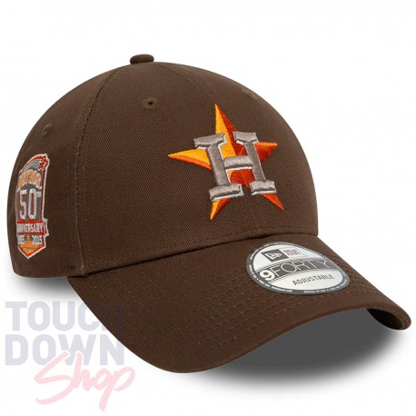 Casquette Houston Astros MLB Side patch 9Forty New Era Marron