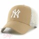 Casquette New York Yankees MLB Branson Trucker '47 Brand MVP Blanche et Khaki