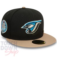 Casquette Toronto Blue Jays MLB Varsity Pin 59Fifty Fitted New Era Noire et Marron