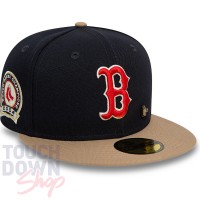 Casquette Boston Red Sox MLB Varsity Pin 59Fifty Fitted New Era Navy et Marron