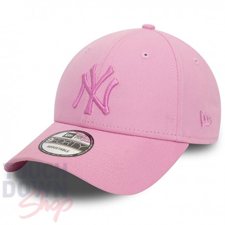 Casquette NY New York Yankees MLB League Essential 9Forty New Era rose pâle