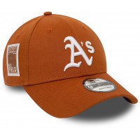 Casquette Oakland Athletics MLB Side Patch 9Forty New Era Marron 