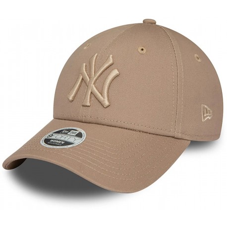 Casquette NY New York Yankees MLB Women League Essential 9Forty New Era Marron clair