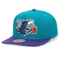 Casquette Charlotte Hornets NBA Team 2 tone Snapback Mitchell and Ness Turquoise