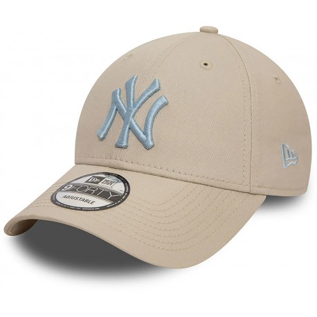 Casquette NY New York Yankees MLB League Essential 9Forty New Era Gris clair