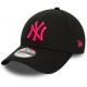 Casquette NY New York Yankees MLB League Essential 9Forty New Era Noire 