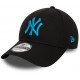 Casquette NY New York Yankees MLB League Essential 9Forty New Era Noire 