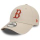 Casquette Boston Red Sox MLB Patch 9Forty New Era Gris clair