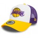 Casquette Los Angeles Lakers NBA A Frame Trucker New Era Blanc et jaune