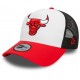 Casquette Chicago Bulls NBA A Frame Trucker New Era Blanc et Rouge