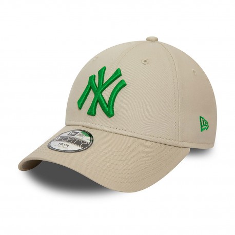 Casquette NY New York Yankees MLB League Essential enfant 9Forty New Era Beige clair