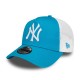 Casquette NY New York Yankees MLB Trucker enfant 9Forty New Era Blanche et bleu