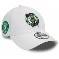 Casquette Boston Celtics NBA patch 9Forty New Era Blanche