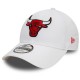 Casquette Chicago Bulls NBA patch 9Forty New Era Blanche