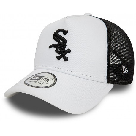 Casquette Chicago White Sox MLB Trucker League Essential Trucker New Era Blanche et Noire