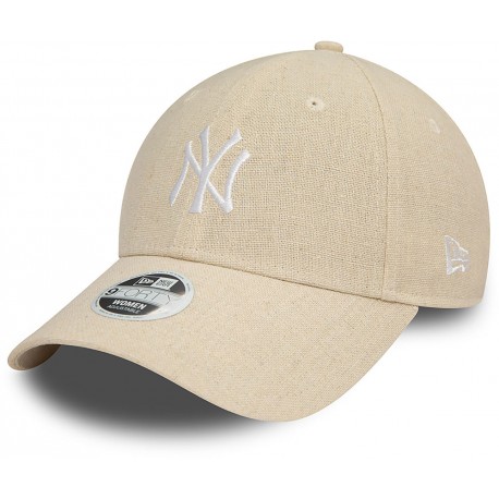 Casquette NY New York Yankees MLB Women Lin 9Forty New Era Crème