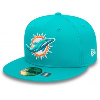 Casquette Miami Dolphins NFL 59Fifty Fitted New Era Bleu Turquoise