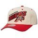 Casquette Philadelphia 76ers NBA Retro Type Crown Fit Snapback Mitchell and Ness Blanc cassé