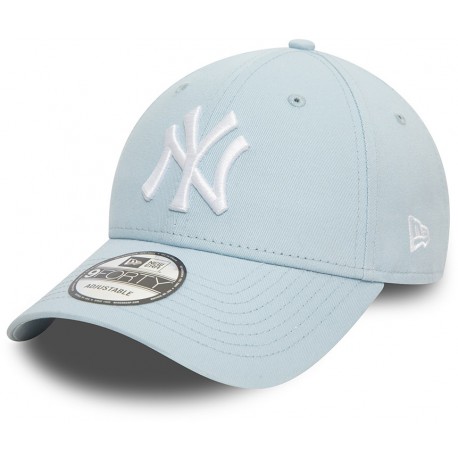 Casquette NY New York Yankees MLB League Essential 9Forty New Era bleu ciel