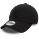 Casquette NY New York Yankees MLB League Essential 39Thirty Fitted New Era Noir