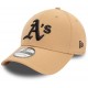 Casquette Oakland Athletics MLB League Essential 39Thirty Fitted New Era Beige