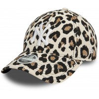 Casquette NY New York Yankees MLB Women Leopard 9Forty New Era Blanche