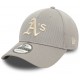 Casquette Oakland Athletics MLB Pivot Knit 9Forty New Era Gris clair