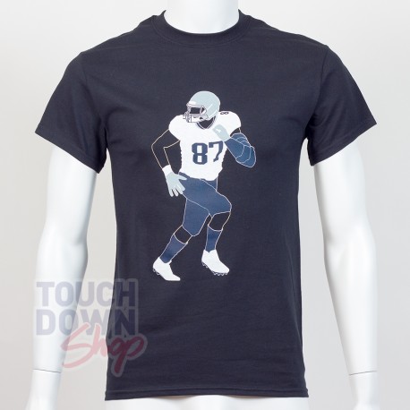 T-shirt Rob Gronkowski 87 New England Patriots NFL Silhouette N&N Majestic
