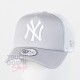 Casquette NY New York Yankees MLB clean trucker 9FORTY New Era gris