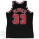 Maillot NBA Chicago Bulls de Scottie Pippen- Noire - Mitchell and Ness "Swingman"