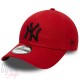 Casquette NY Rouge des Yankees de New York MLB 9FORTY New Era modele League Essentials