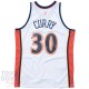 Maillot NBA Golden State Warriors de Steph Curry Blanc Mitchell and Ness "Swingman"