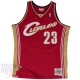 Maillot NBA Cleveland Cavaliers de Lebron James Rouge Mitchell and Ness "Swingman"