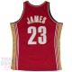 Maillot NBA Cleveland Cavaliers de Lebron James Rouge Mitchell and Ness "Swingman"