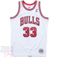 Maillot NBA Chicago Bulls Scottie Pippen Blanc Mitchell and Ness "Swingman"