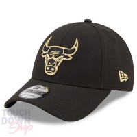Casquette des Bulls de Chicago NBA 9FORTY New Era Modèle Black and Gold